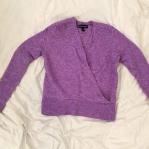 Banana Republic Purple Aire wrap front sweater